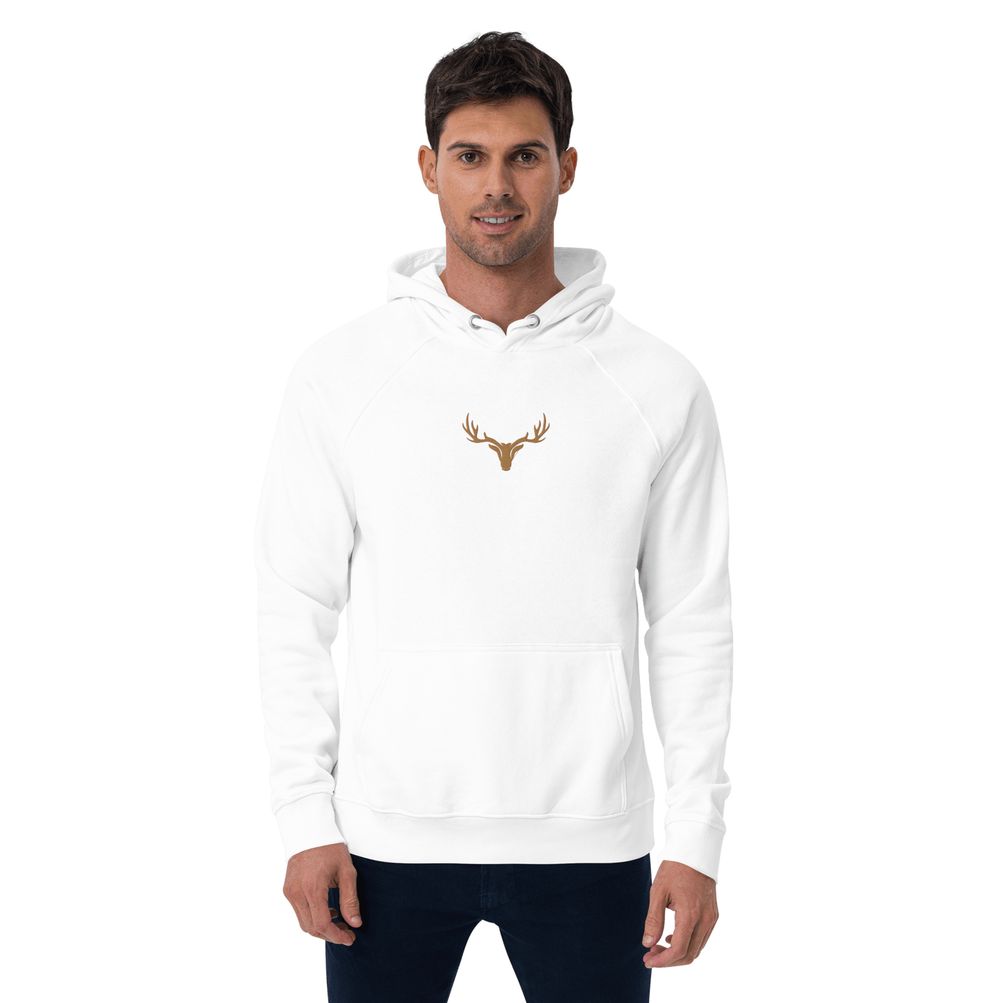 Herren Bio-Raglan-Hoodie mit Jagd Logo (bestickt)