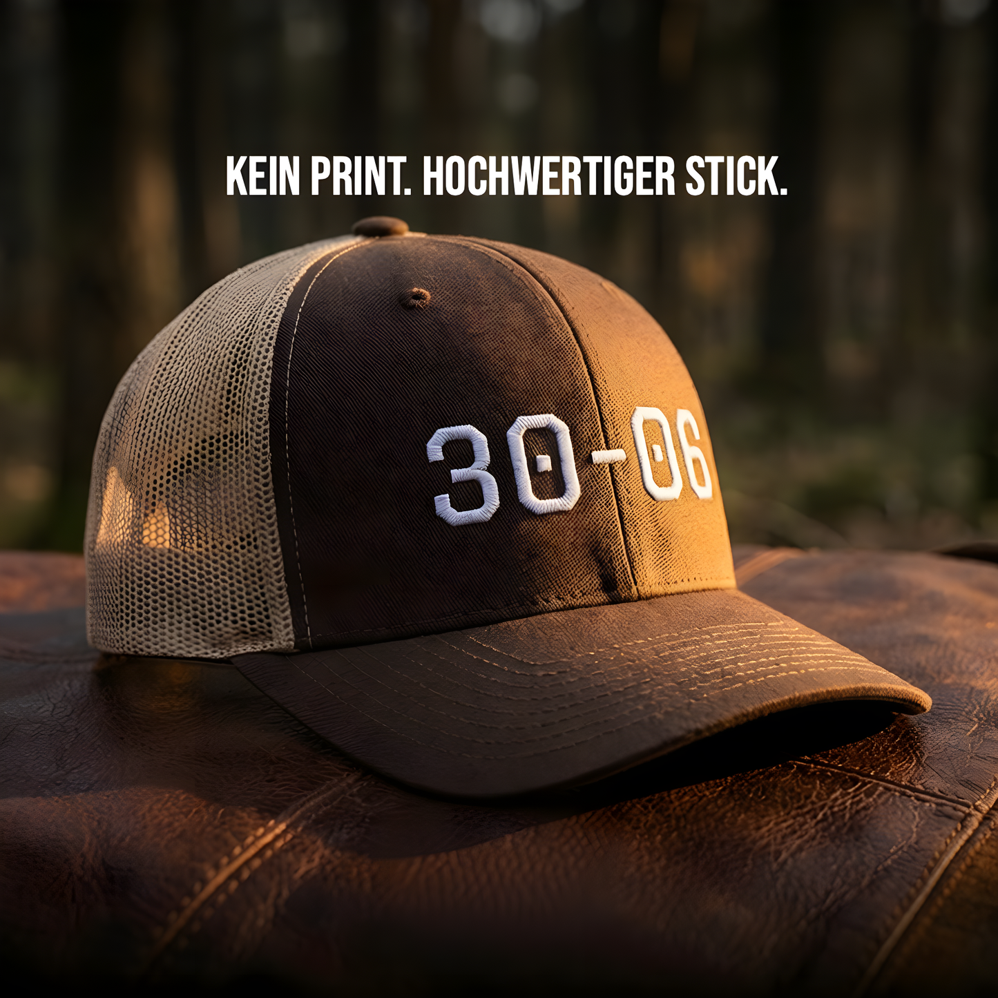 Jagd-Cap bestickt – Kaliber 8x57 | Premium Edition
