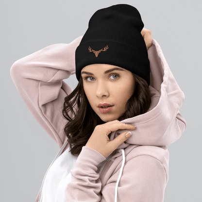 Umgeschlagene Jagd Beanie mit Logo