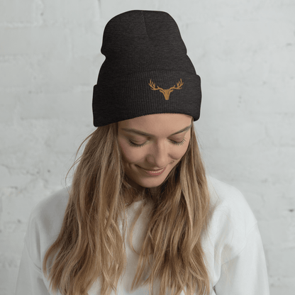 Umgeschlagene Jagd Beanie mit Logo