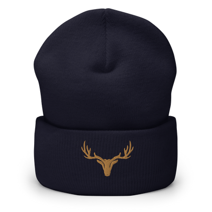 Umgeschlagene Jagd Beanie mit Logo