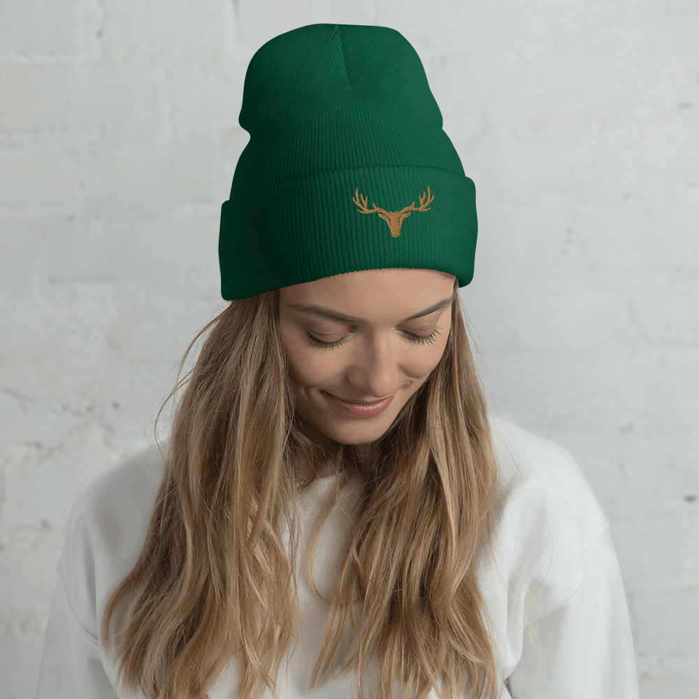 Umgeschlagene Jagd Beanie mit Logo