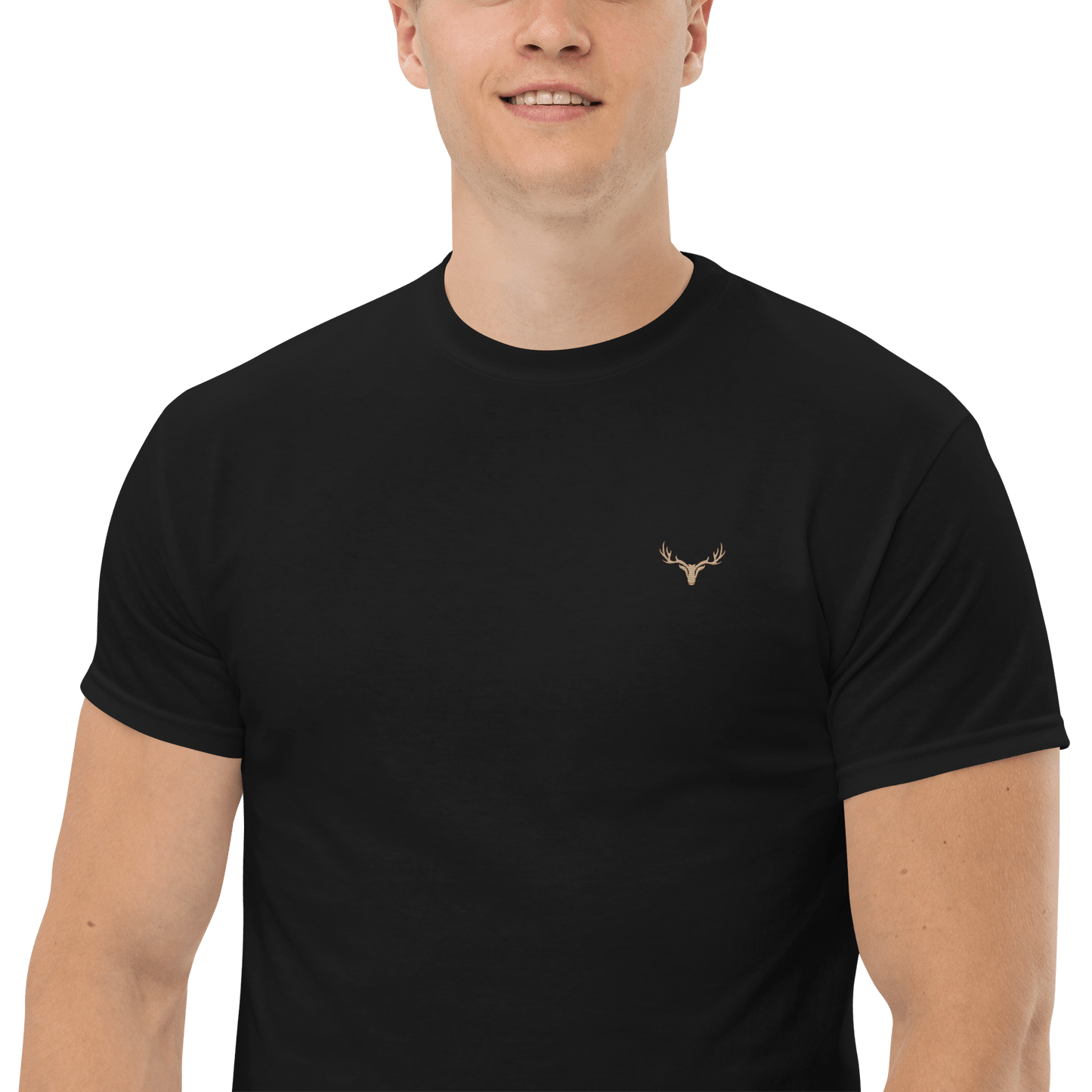 Klassisches Jagd Herren-T-Shirt mit Jagd Logo (bestickt, Farben wählbar)
