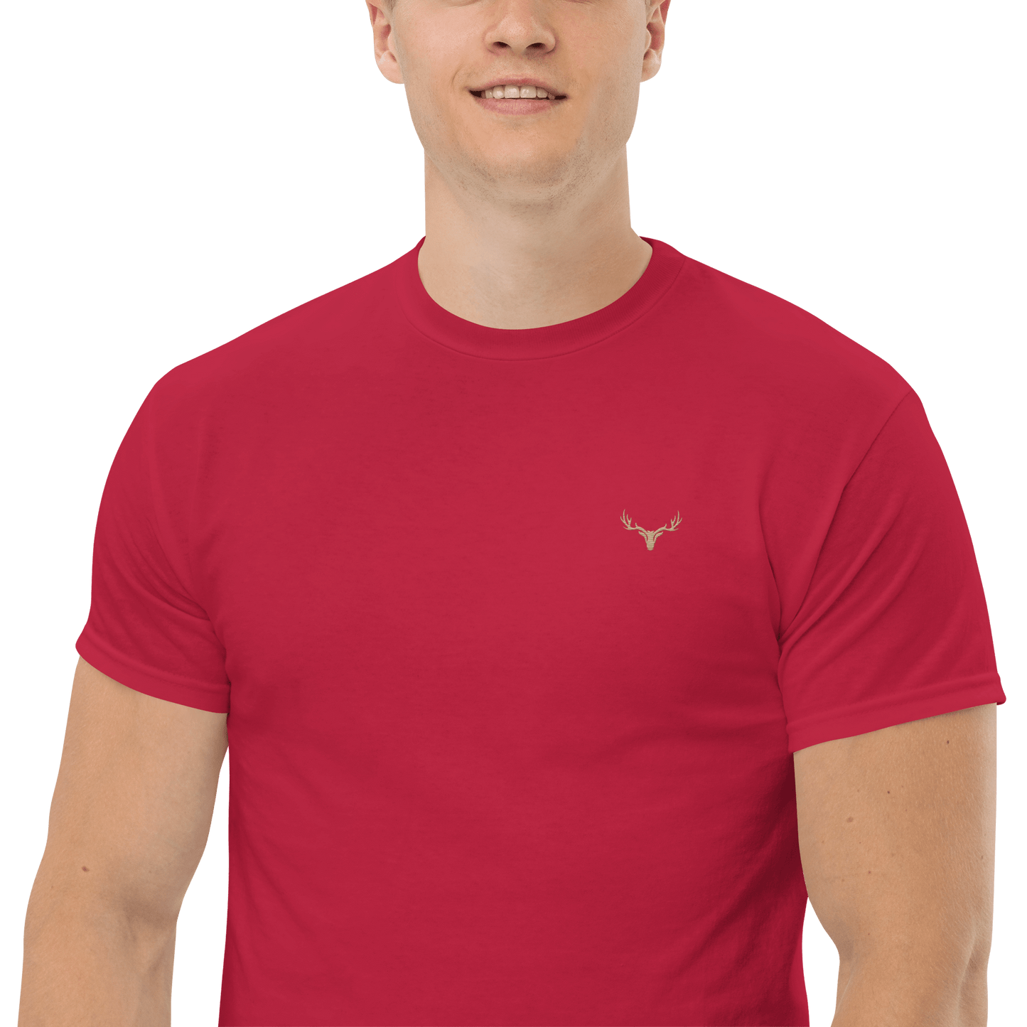Klassisches Jagd Herren-T-Shirt mit Jagd Logo (bestickt, Farben wählbar)