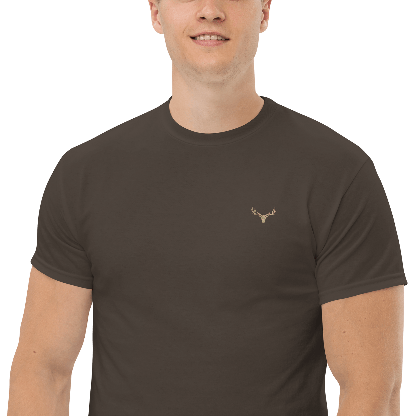 Klassisches Jagd Herren-T-Shirt mit Jagd Logo (bestickt, Farben wählbar)