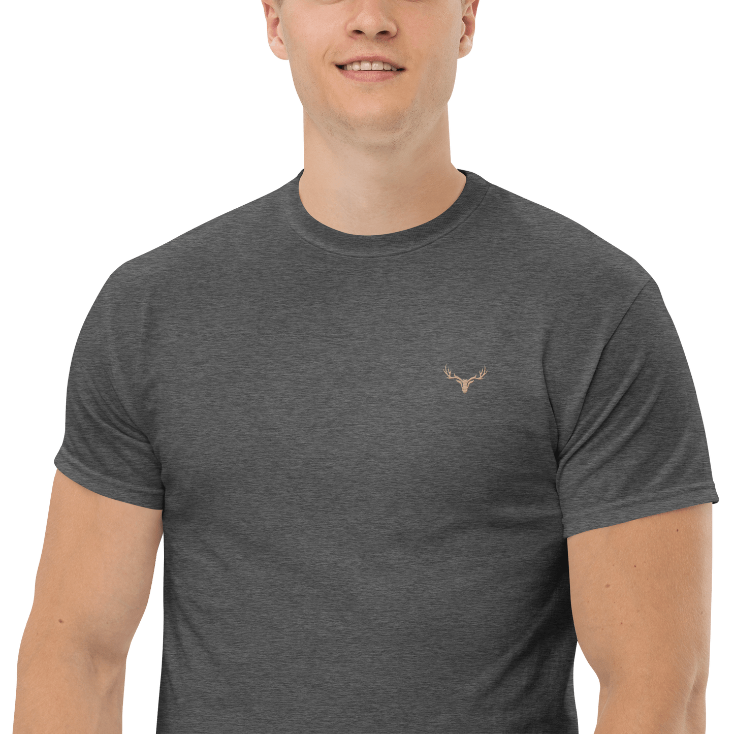 Klassisches Jagd Herren-T-Shirt mit Jagd Logo (bestickt, Farben wählbar)