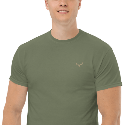 Klassisches Jagd Herren-T-Shirt mit Jagd Logo (bestickt, Farben wählbar)