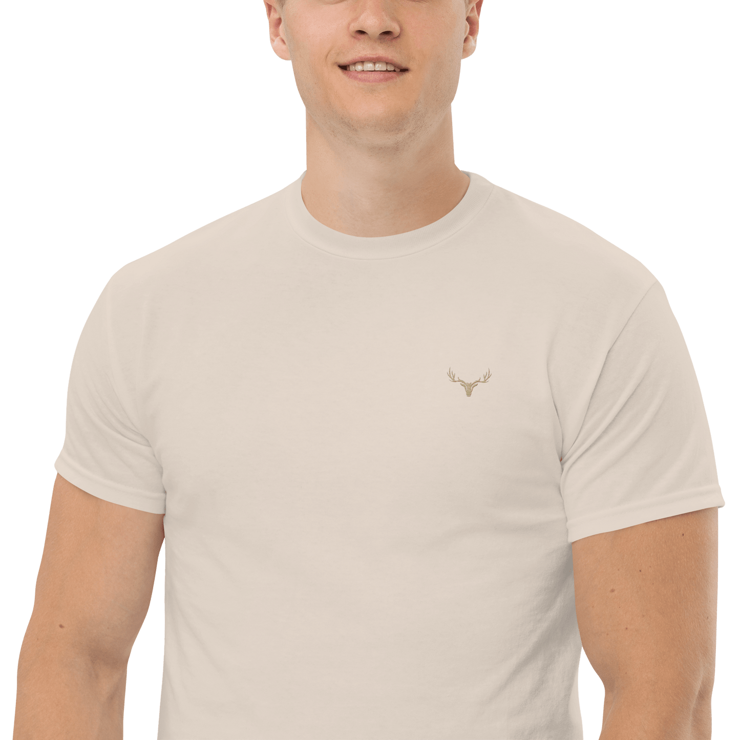 Klassisches Jagd Herren-T-Shirt mit Jagd Logo (bestickt, Farben wählbar)