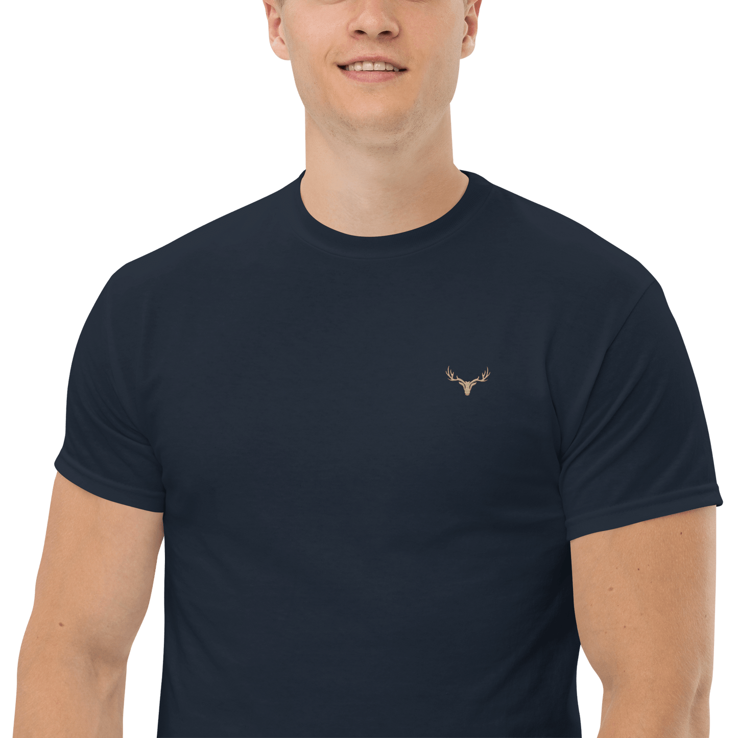 Klassisches Jagd Herren-T-Shirt mit Jagd Logo (bestickt, Farben wählbar)