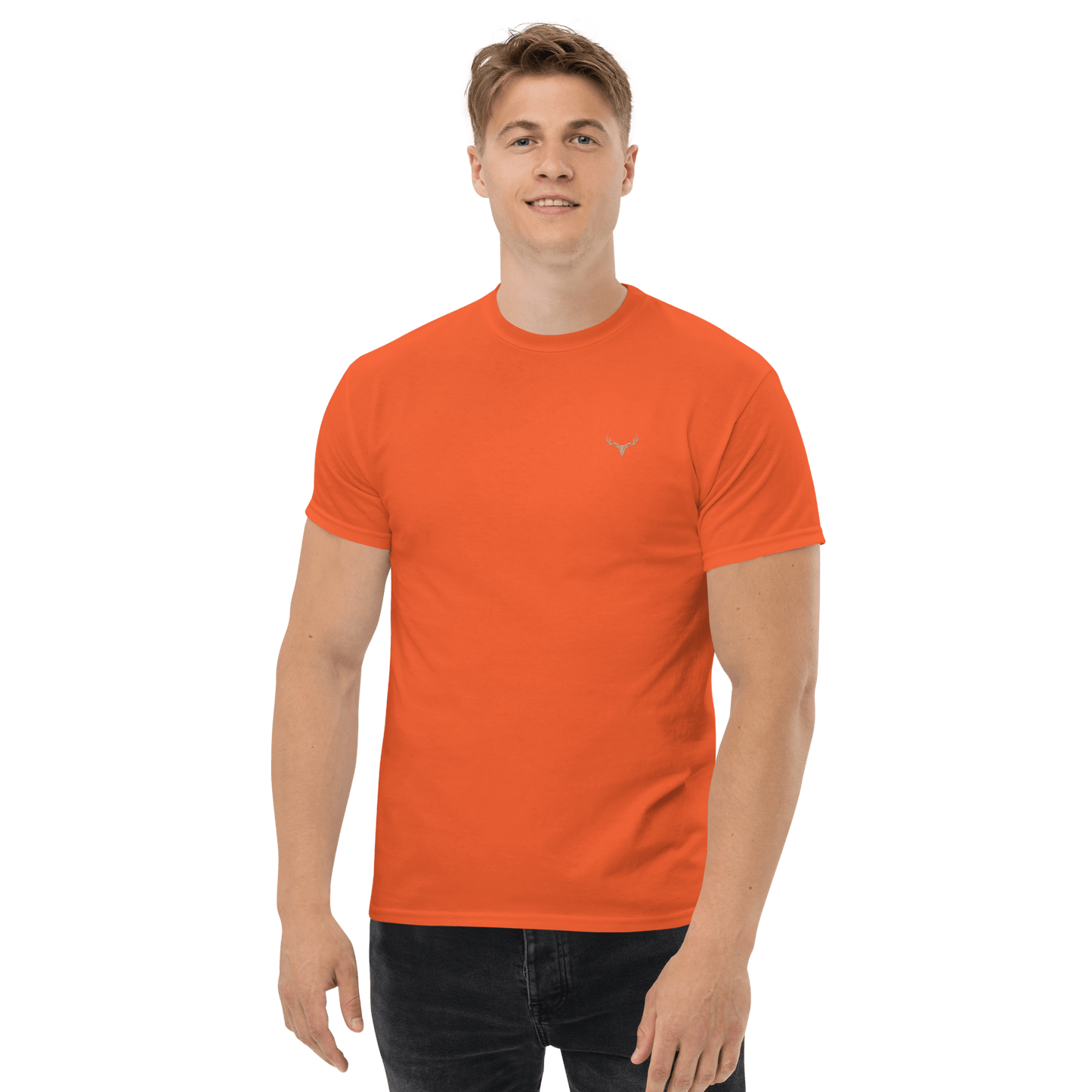 Klassisches Jagd Herren-T-Shirt mit Jagd Logo (bestickt, Farben wählbar)