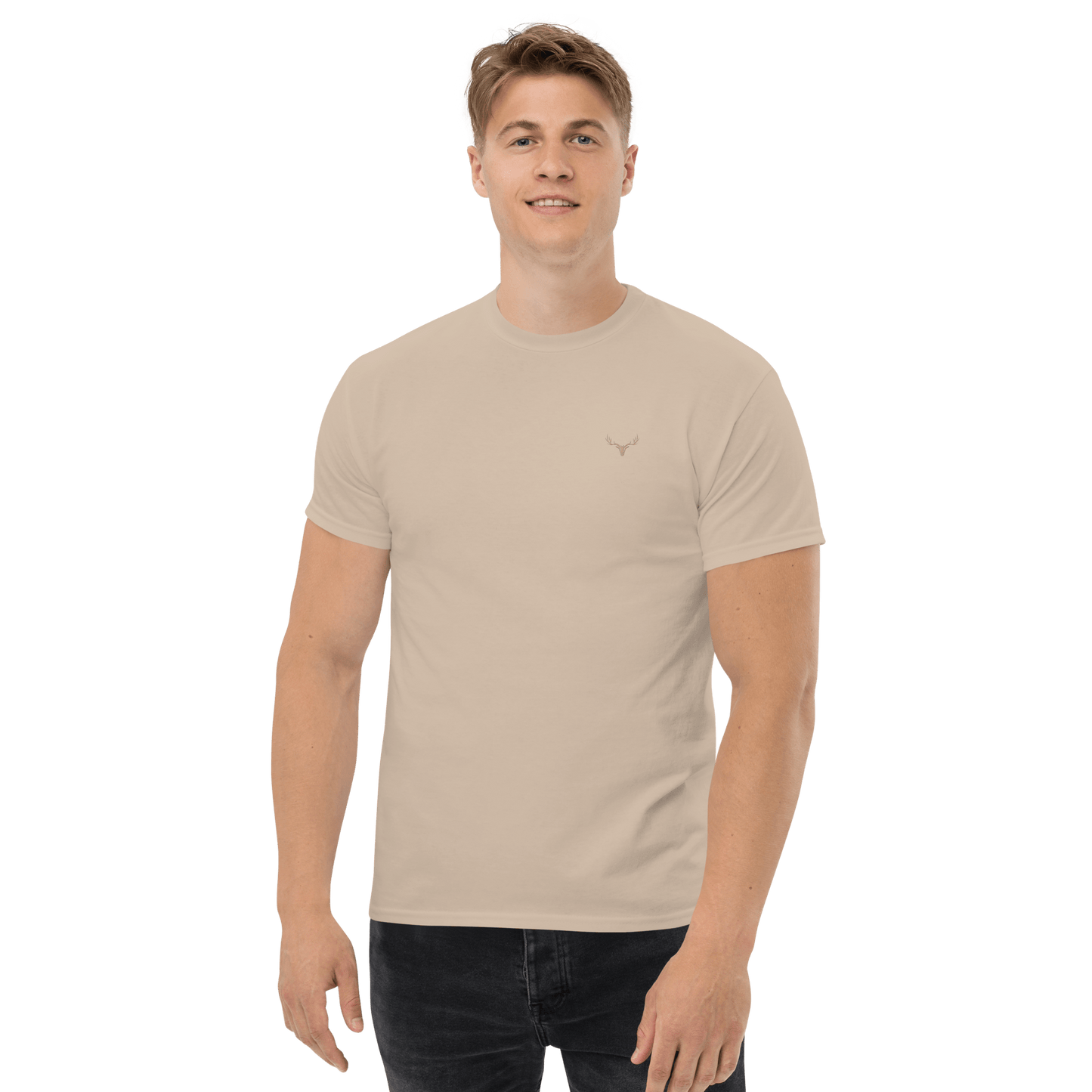 Klassisches Jagd Herren-T-Shirt mit Jagd Logo (bestickt, Farben wählbar)