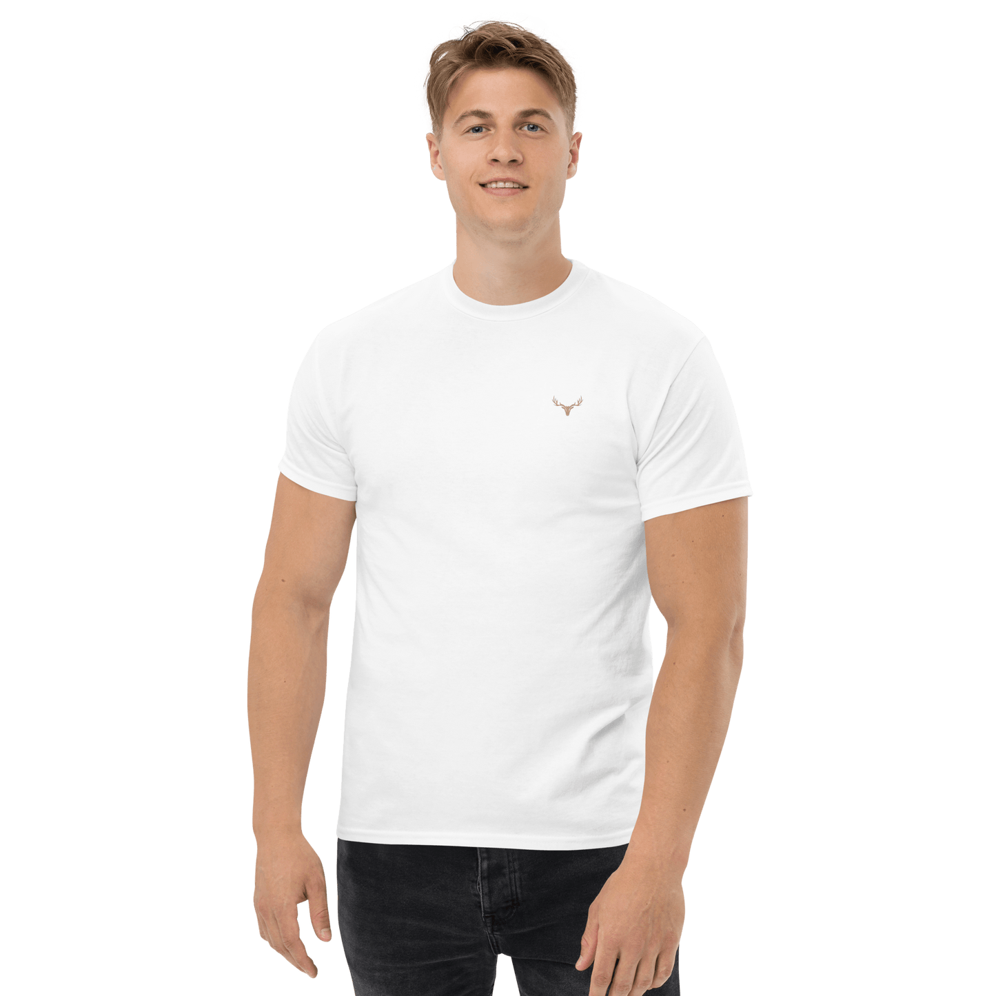 Klassisches Jagd Herren-T-Shirt mit Jagd Logo (bestickt, Farben wählbar)