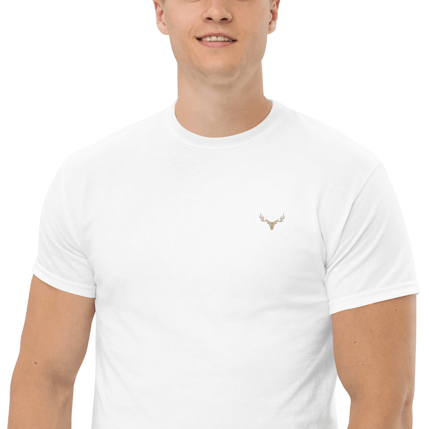Klassisches Jagd Herren-T-Shirt mit Jagd Logo (bestickt, Farben wählbar)
