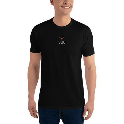 Kurzärmeliges Slim Herren T-Shirt Kaliber .308