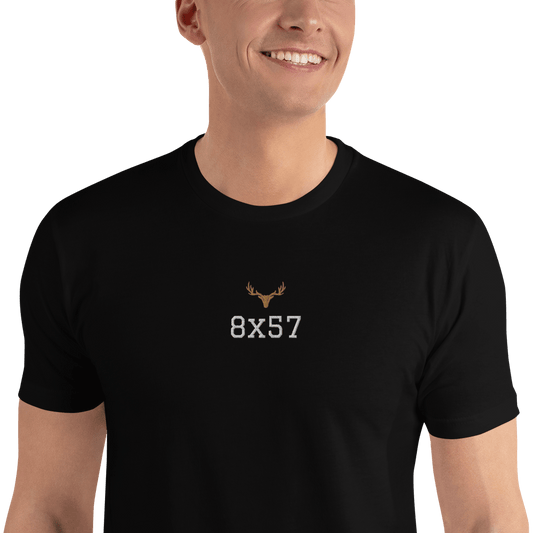 Kurzärmeliges Slim Herren T-Shirt Kaliber 8x57