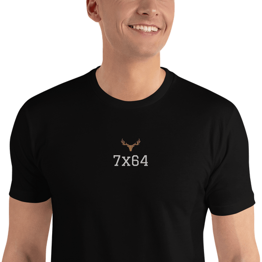 Kurzärmeliges Slim Herren T-Shirt Kaliber 7x64