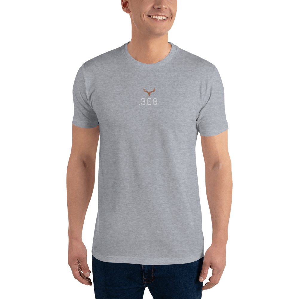 Kurzärmeliges Slim Herren T-Shirt Kaliber .308