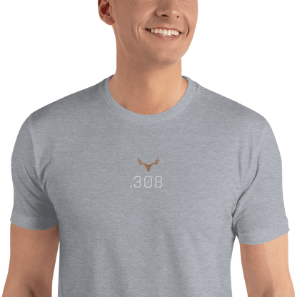 Kurzärmeliges Slim Herren T-Shirt Kaliber .308