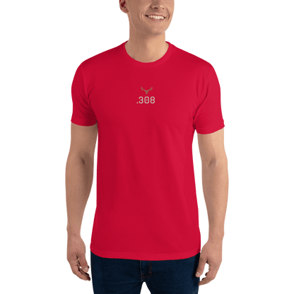 Kurzärmeliges Slim Herren T-Shirt Kaliber .308