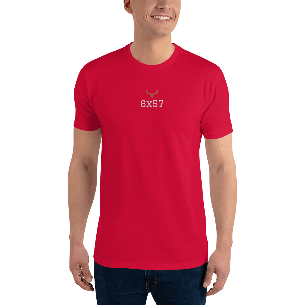 Kurzärmeliges Slim Herren T-Shirt Kaliber 8x57