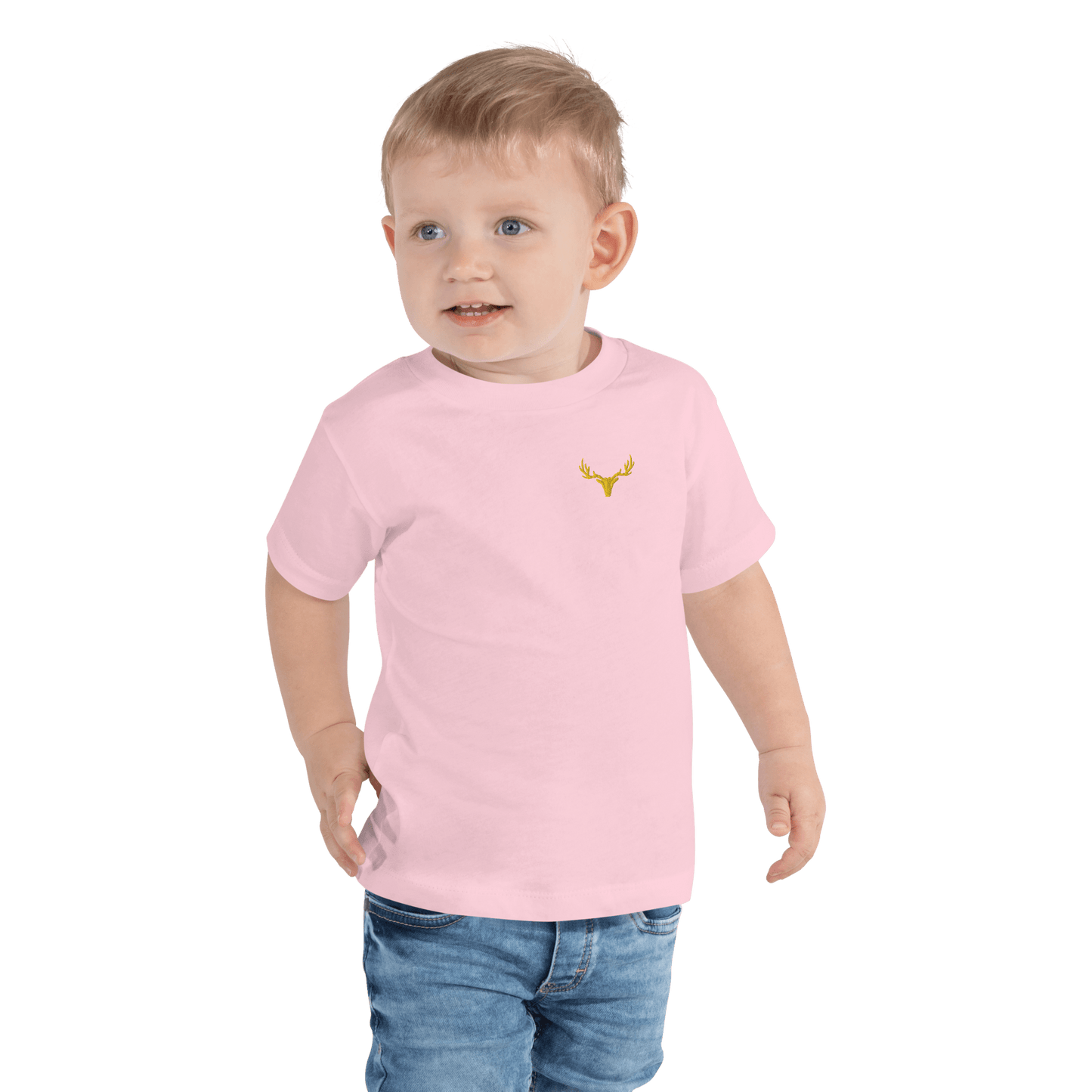 Kurzärmeliges Jagd T-Shirt für Kleinkinder mit Logo