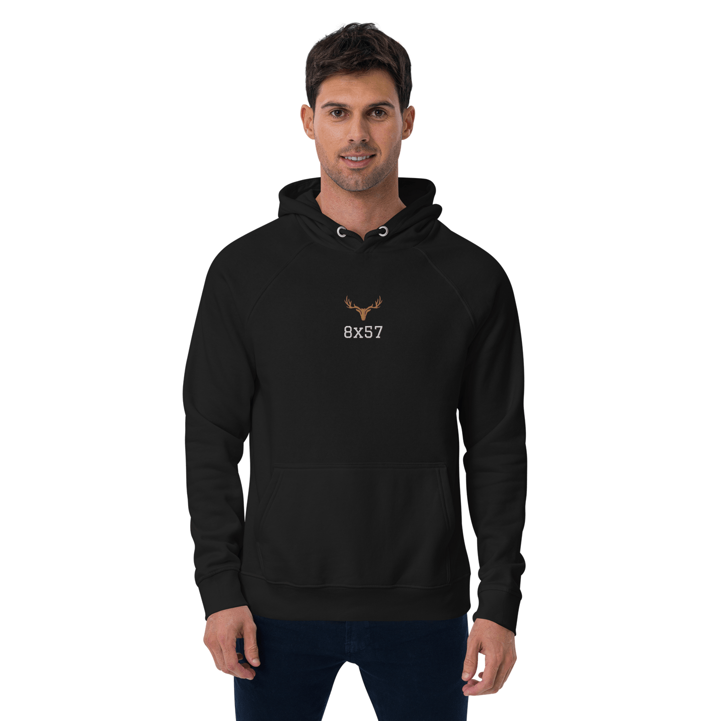 Herren Jagd Hoodie aus der "Kaliber Serie" 8x57 (bestickt)