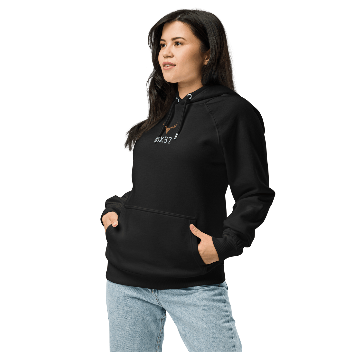 Damen Jagd Hoodie aus der "Kaliber Serie" 8x57 (bestickt)