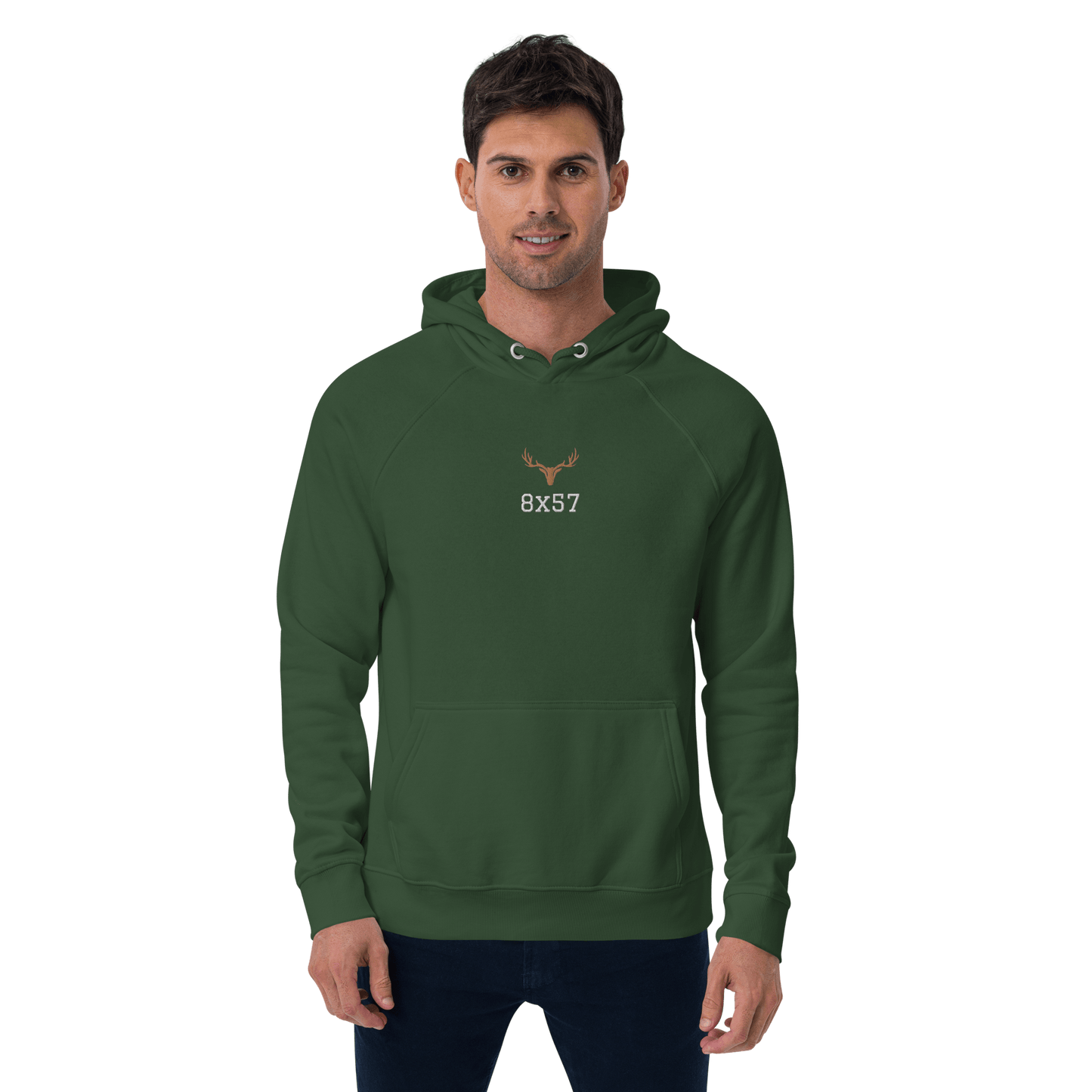 Herren Jagd Hoodie aus der "Kaliber Serie" 8x57 (bestickt)