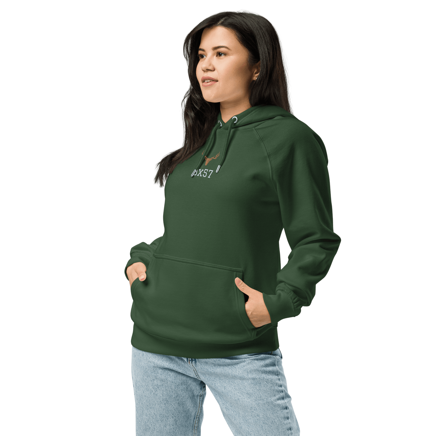 Damen Jagd Hoodie aus der "Kaliber Serie" 8x57 (bestickt)