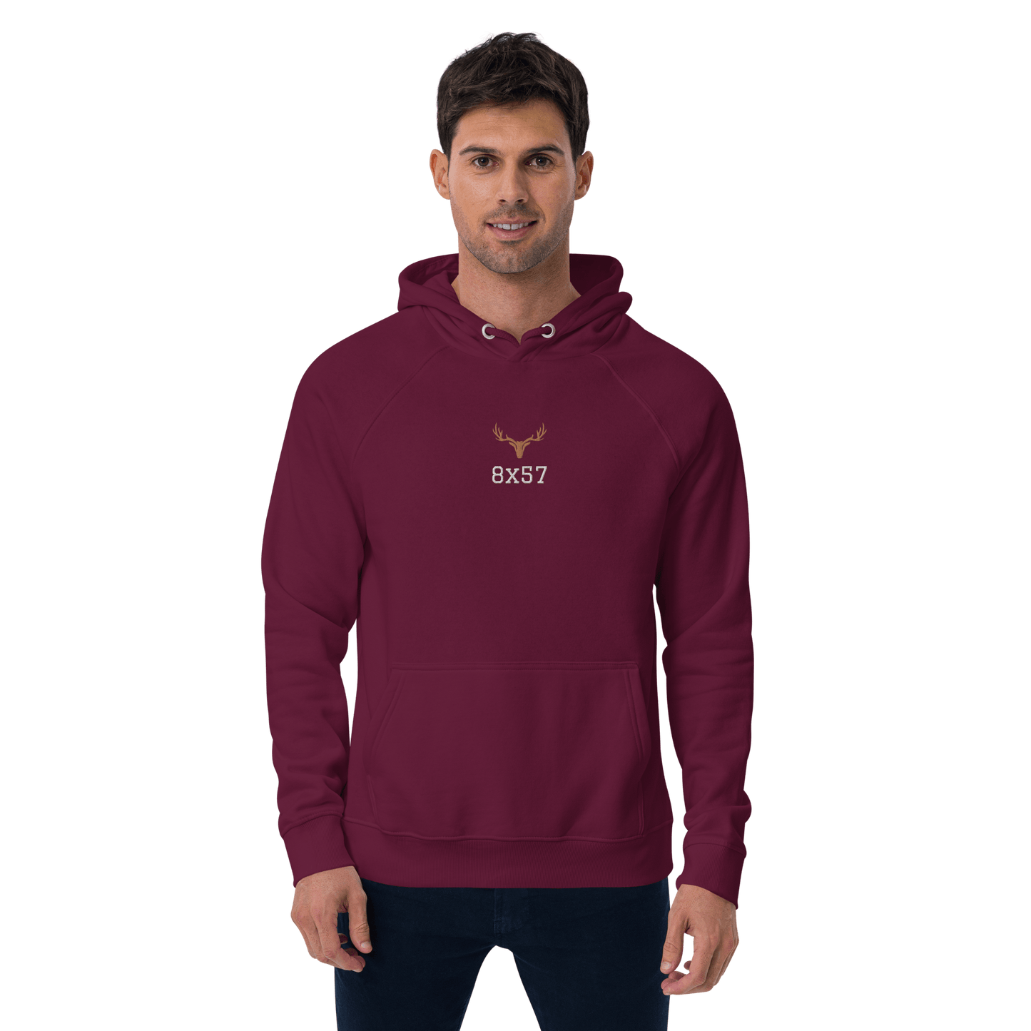 Herren Jagd Hoodie aus der "Kaliber Serie" 8x57 (bestickt)