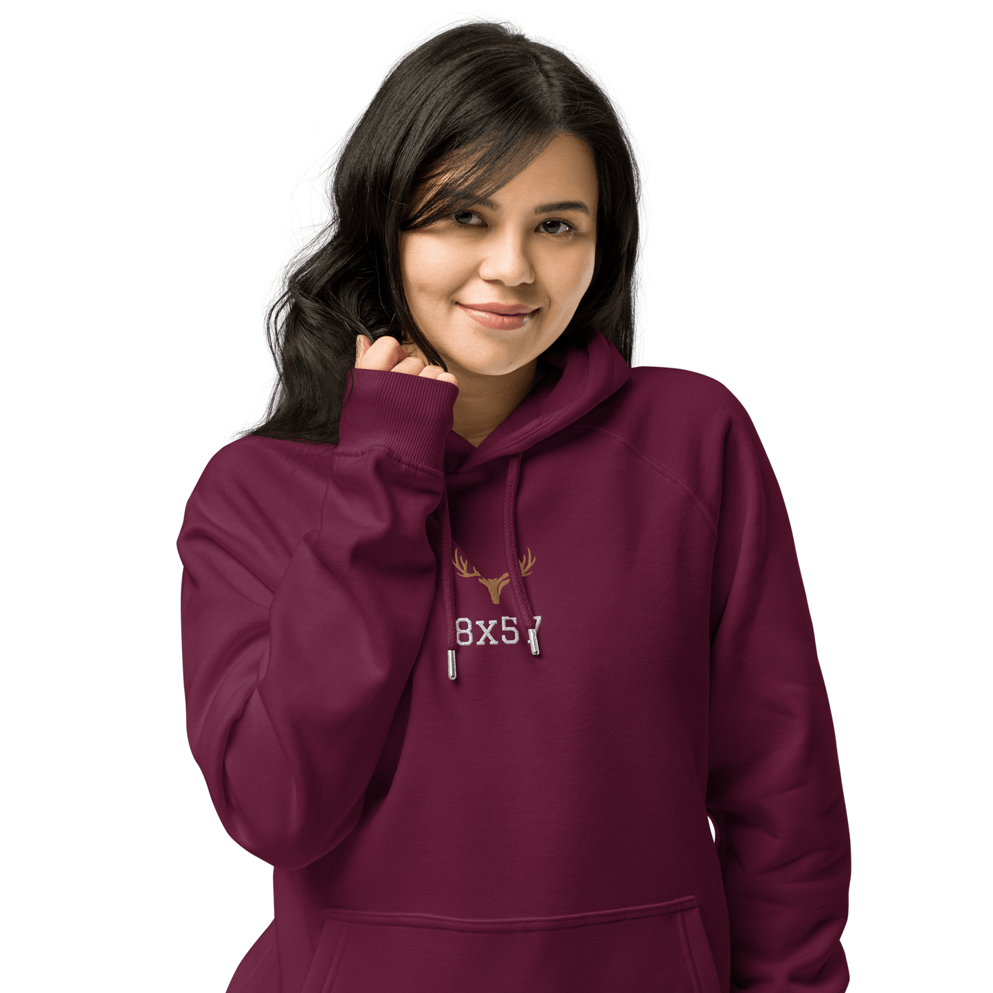 Damen Jagd Hoodie aus der "Kaliber Serie" 8x57 (bestickt)