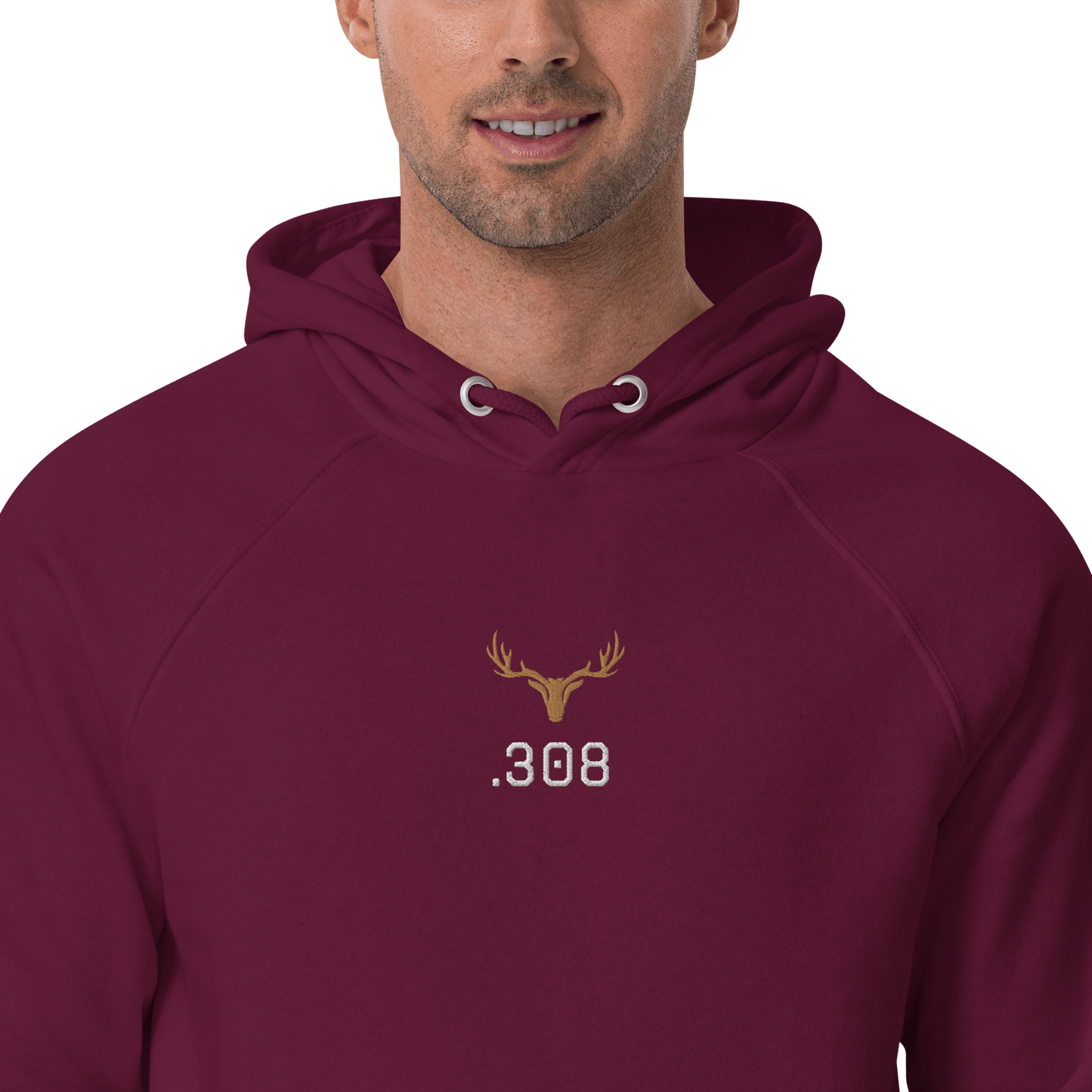 Herren Jagd Hoodie aus der "Kaliber Serie" .308 (bestickt, Herren)