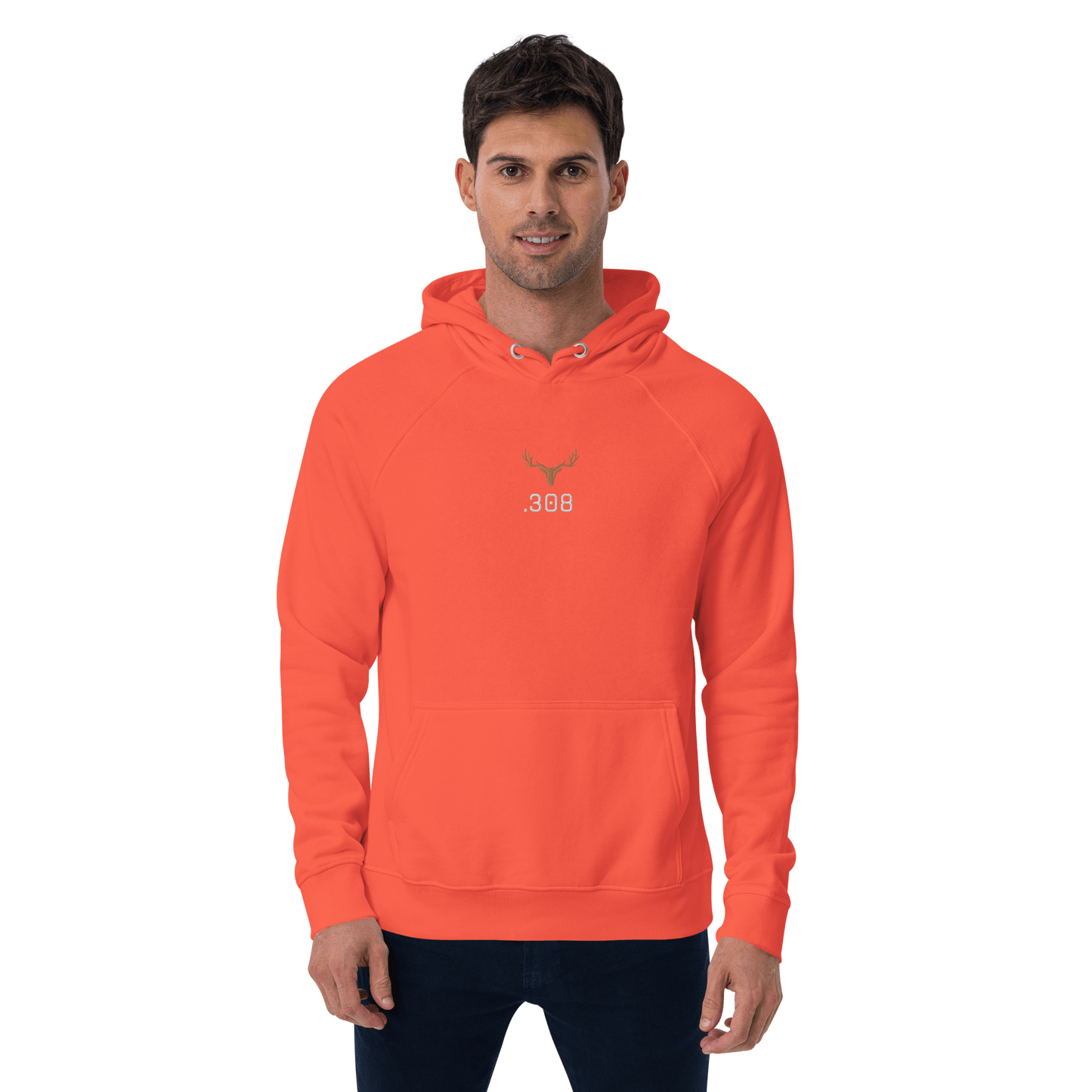 Herren Jagd Hoodie aus der "Kaliber Serie" .308 (bestickt, Herren)