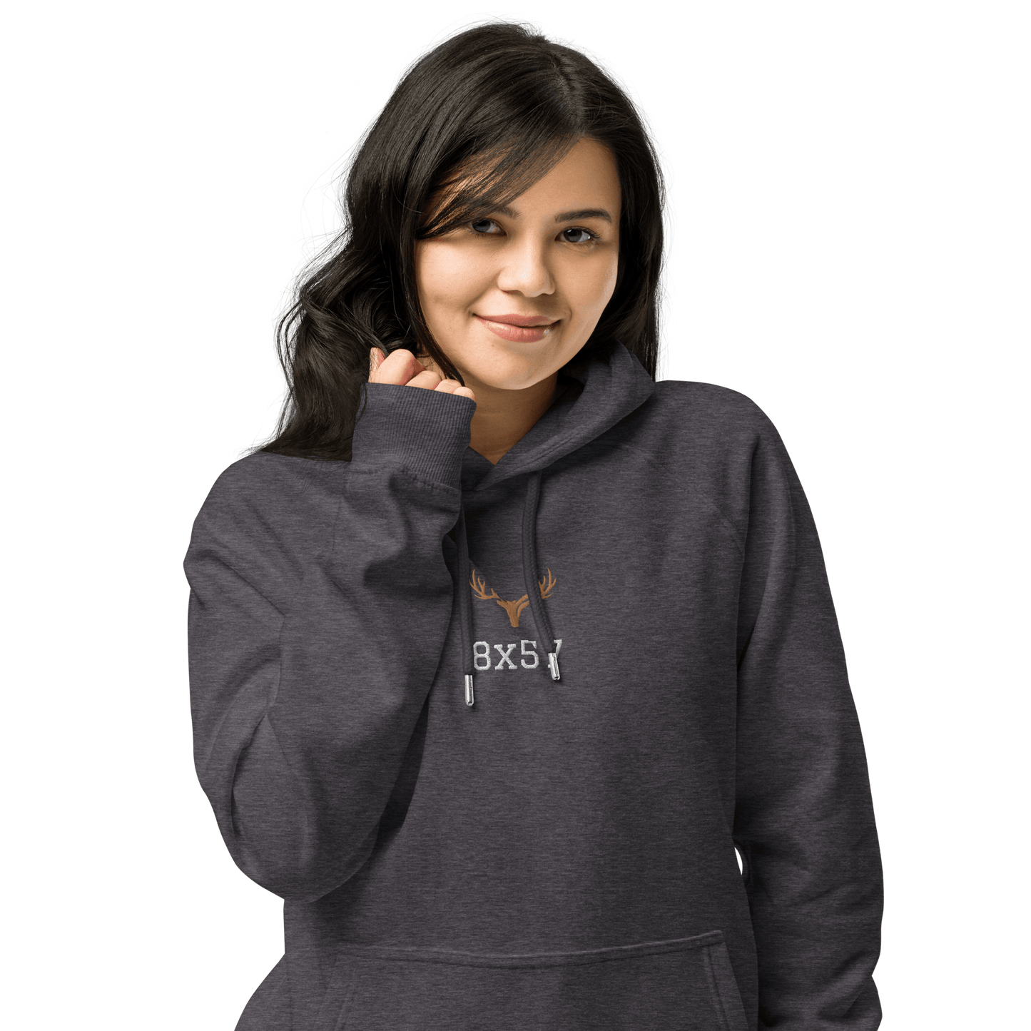 Damen Jagd Hoodie aus der "Kaliber Serie" 8x57 (bestickt)