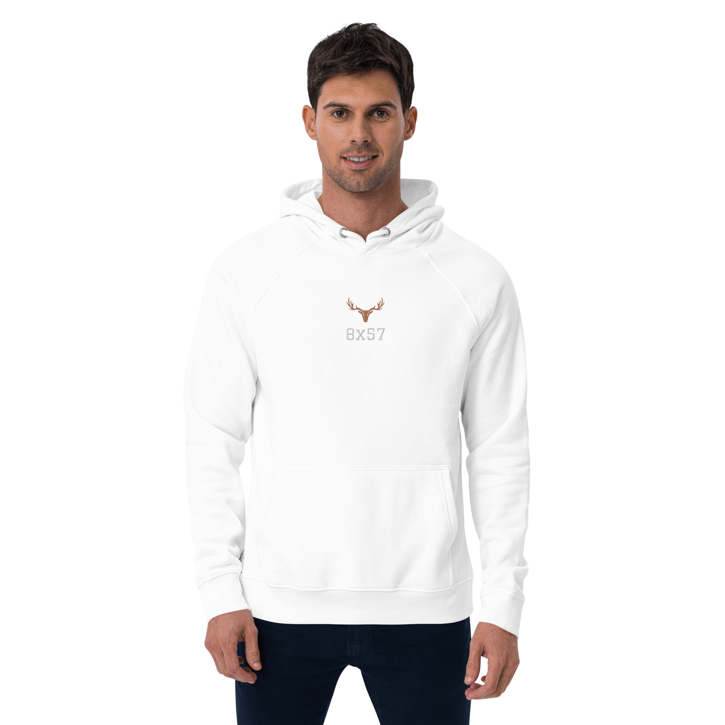 Herren Jagd Hoodie aus der "Kaliber Serie" 8x57 (bestickt)