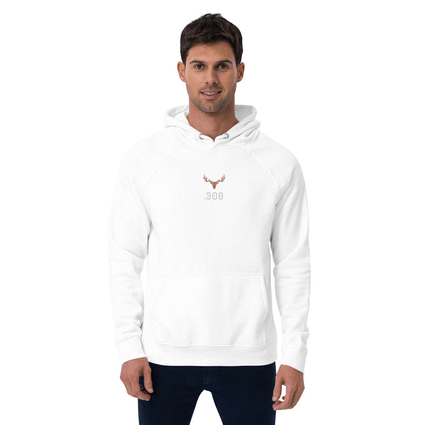 Herren Jagd Hoodie aus der "Kaliber Serie" .308 (bestickt, Herren)