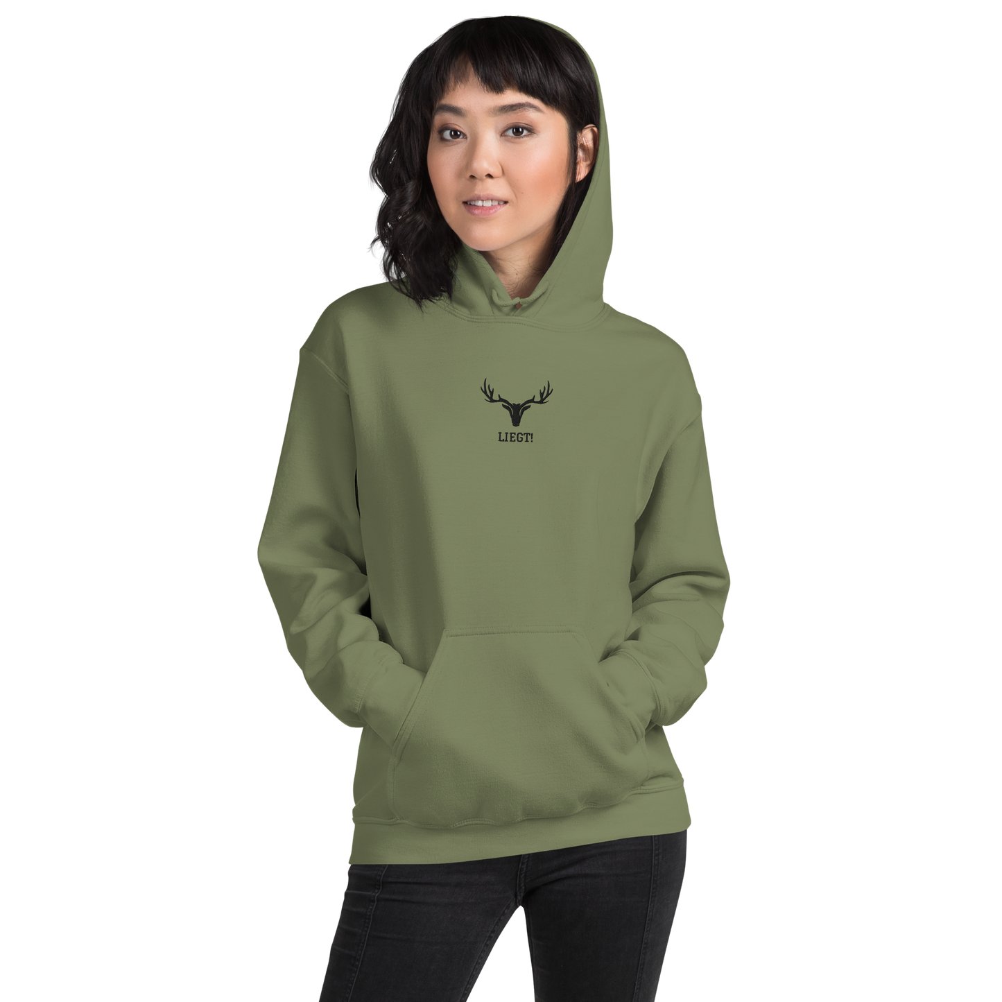 Hoodie „Liegt“ für Jäger