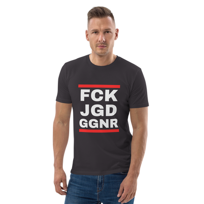 FCK JGD GGNR Herren-Bio-Baumwoll-T-Shirt - weiß