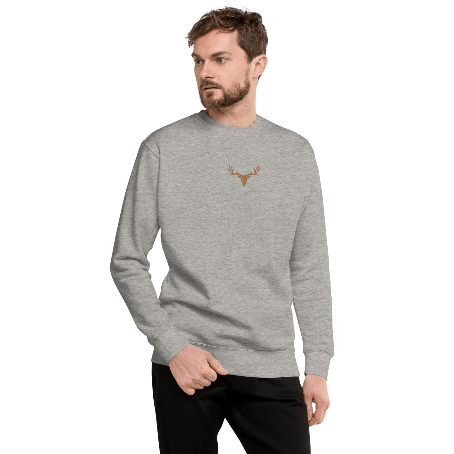 Herren Premium-Pullover bestickt mit Logo