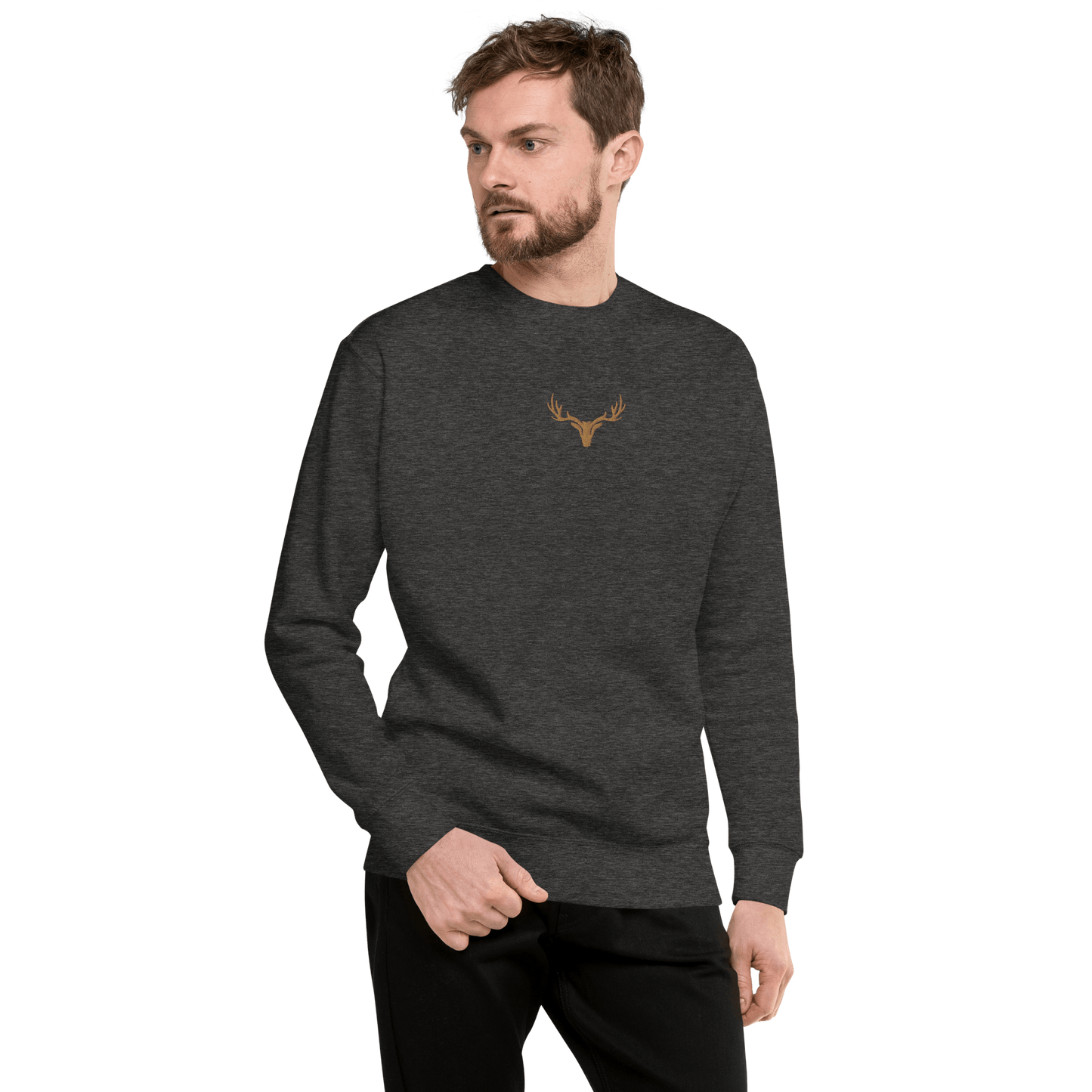 Herren Premium-Pullover bestickt mit Logo