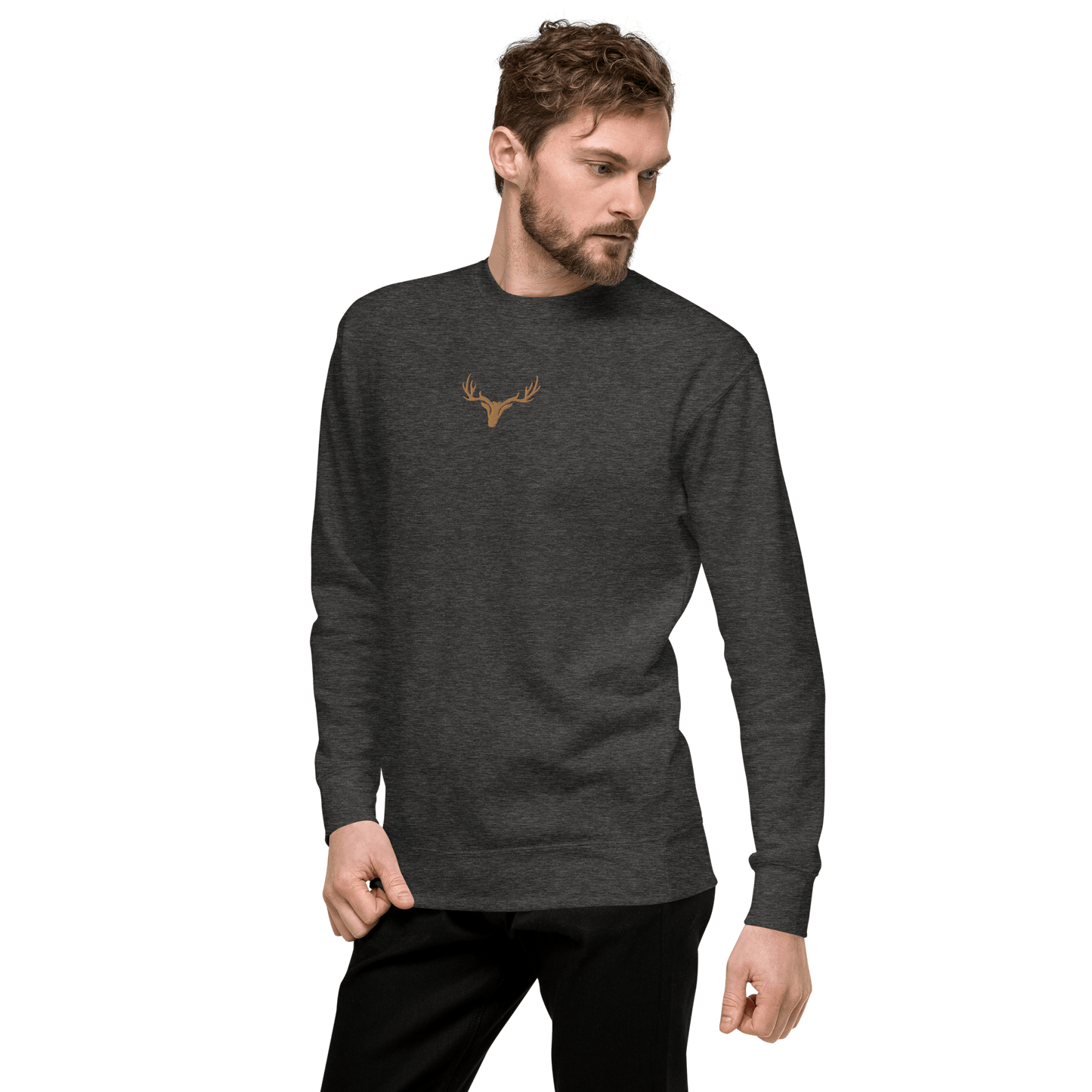 Herren Premium-Pullover bestickt mit Logo