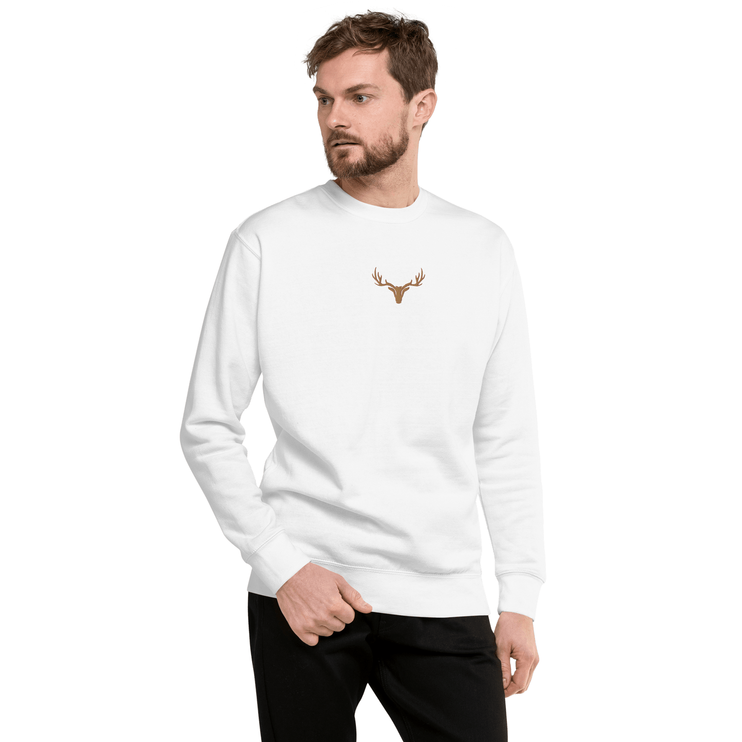 Herren Premium-Pullover bestickt mit Logo