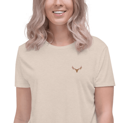 Damen Crop-Top bestickt mit Logo