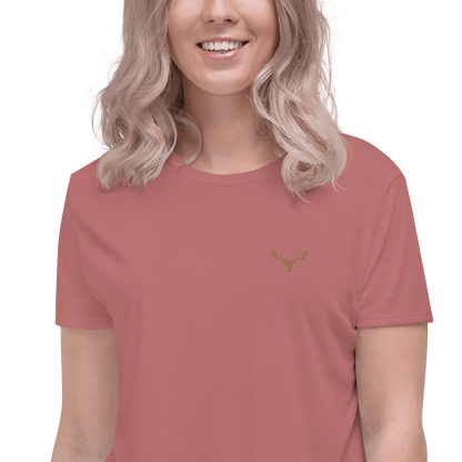 Damen Crop-Top bestickt mit Logo