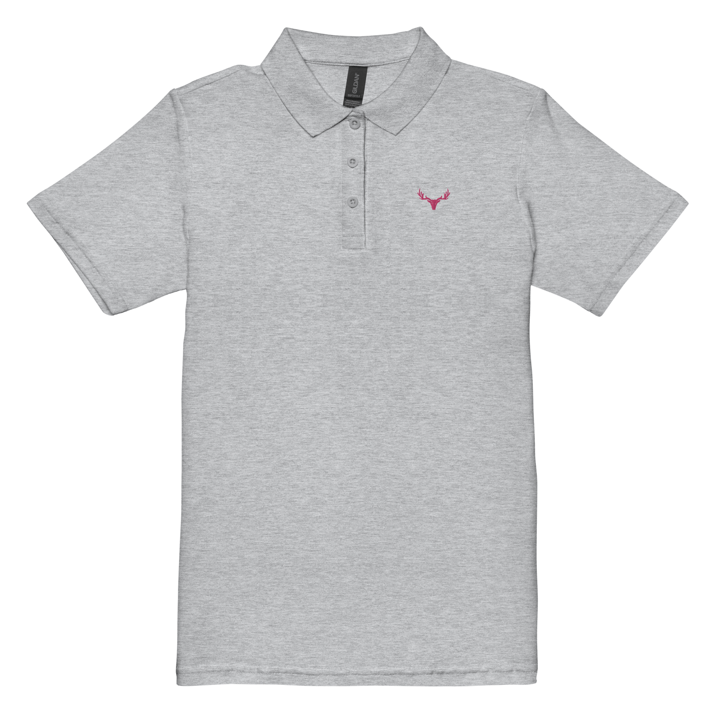 Jagd Piqué-Poloshirt für Damen mit Logo (flamingo-rot)