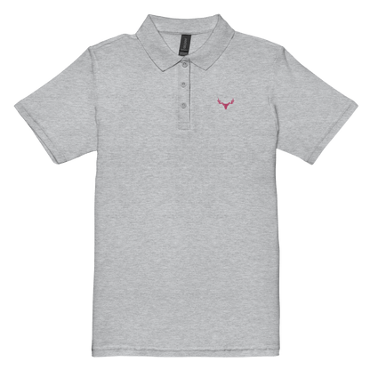 Jagd Piqué-Poloshirt für Damen mit Logo (flamingo-rot)